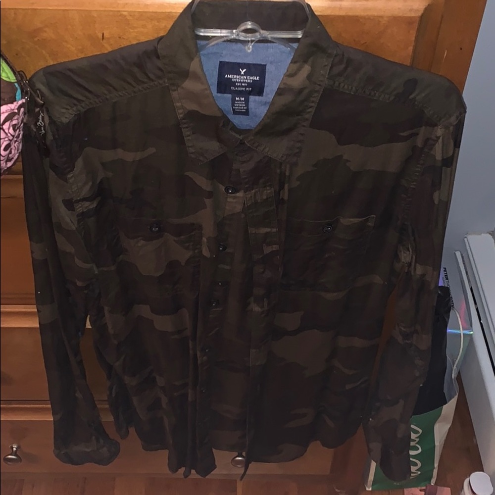 Men’s Camo Button Down Shirt